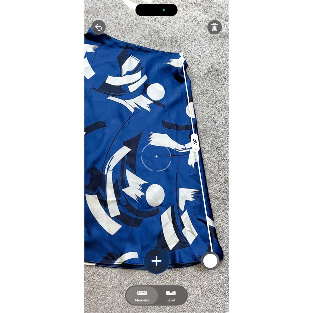 Ralph Lauren Black Label Silk Abstract Print Bias Midi Skirt – Navy & Ivory Sz 6 - Picture 9 of 9